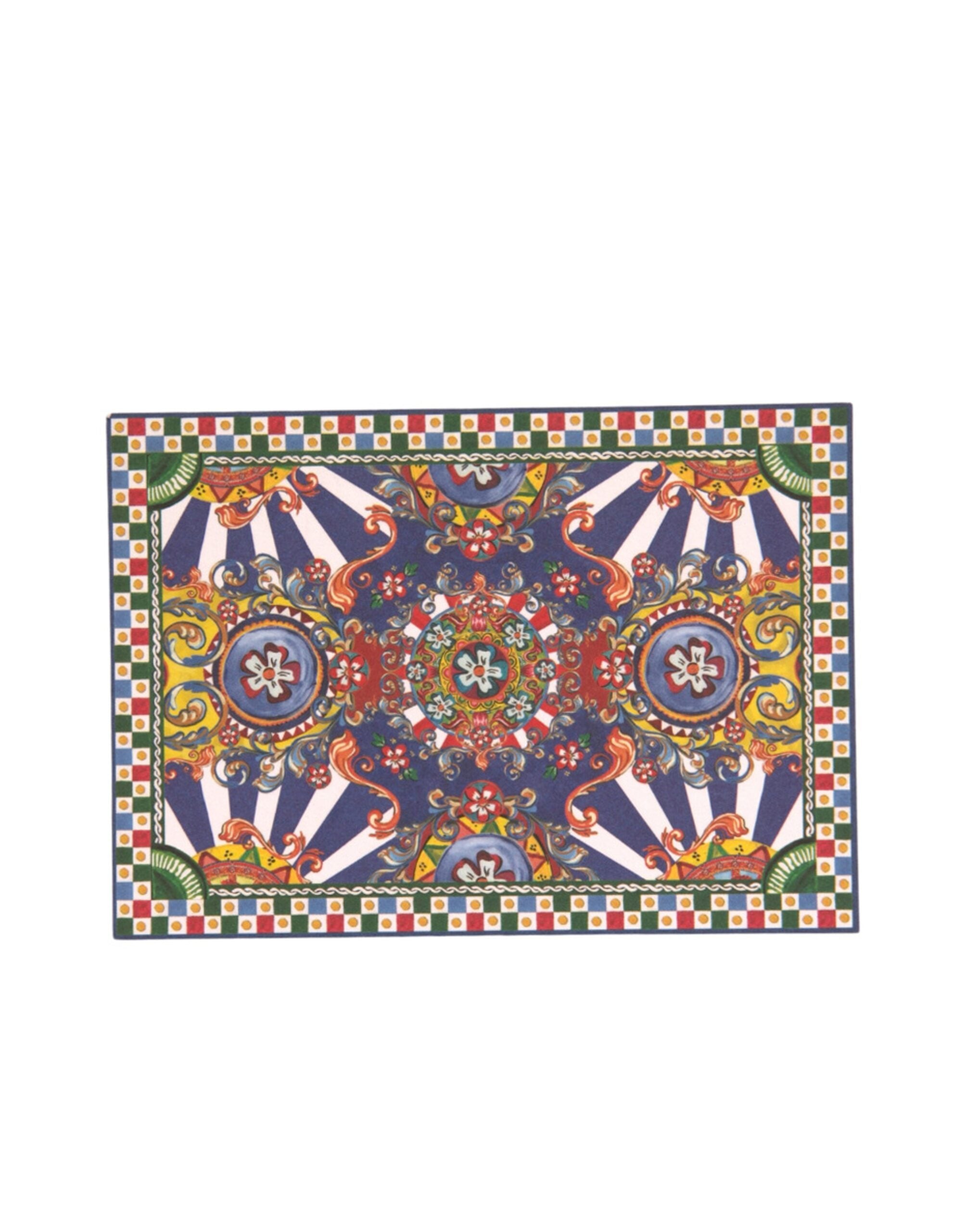 Dolce & Gabbana Dolce & Gabbana Multicolor Carretto Siciliano Envelope Post Card Women's Holder