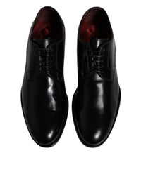 Dolce & Gabbana Dolce & Gabbana Black Calfskin Leather Derby Lace Up Formal Dress Men's Shoes