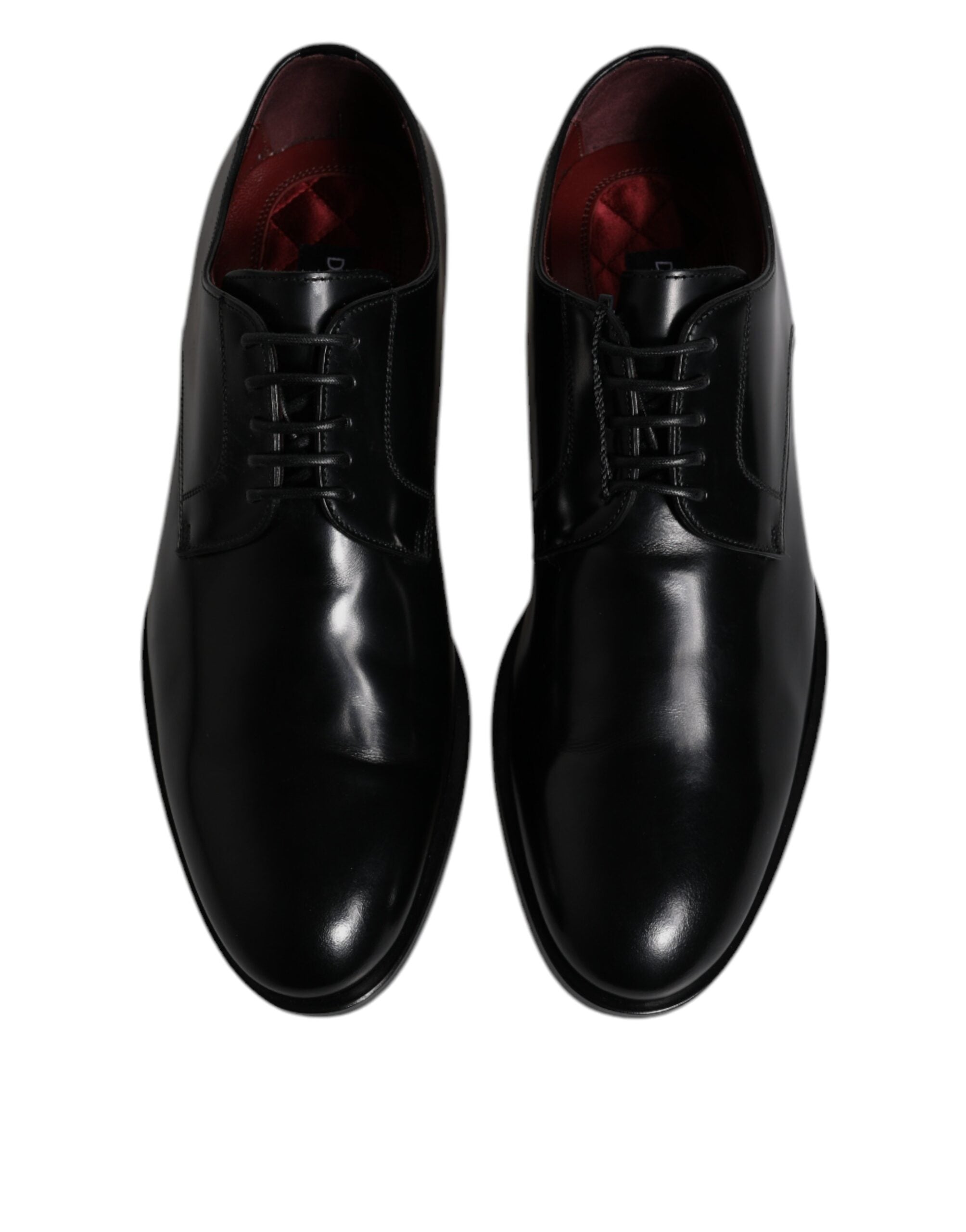 Dolce & Gabbana Dolce & Gabbana Black Calfskin Leather Derby Lace Up Formal Dress Men's Shoes
