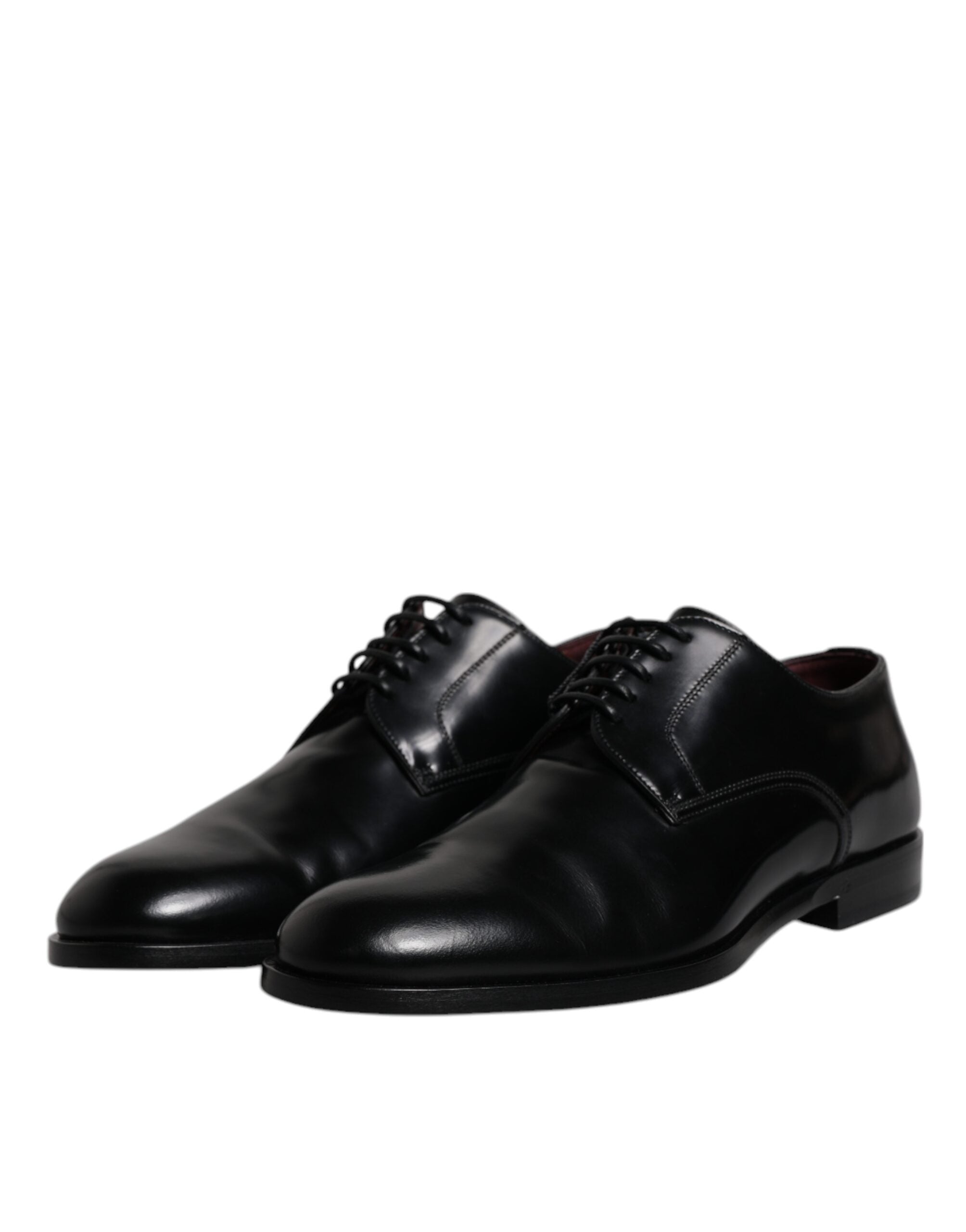 Dolce & Gabbana Dolce & Gabbana Black Calfskin Leather Derby Lace Up Formal Dress Men's Shoes