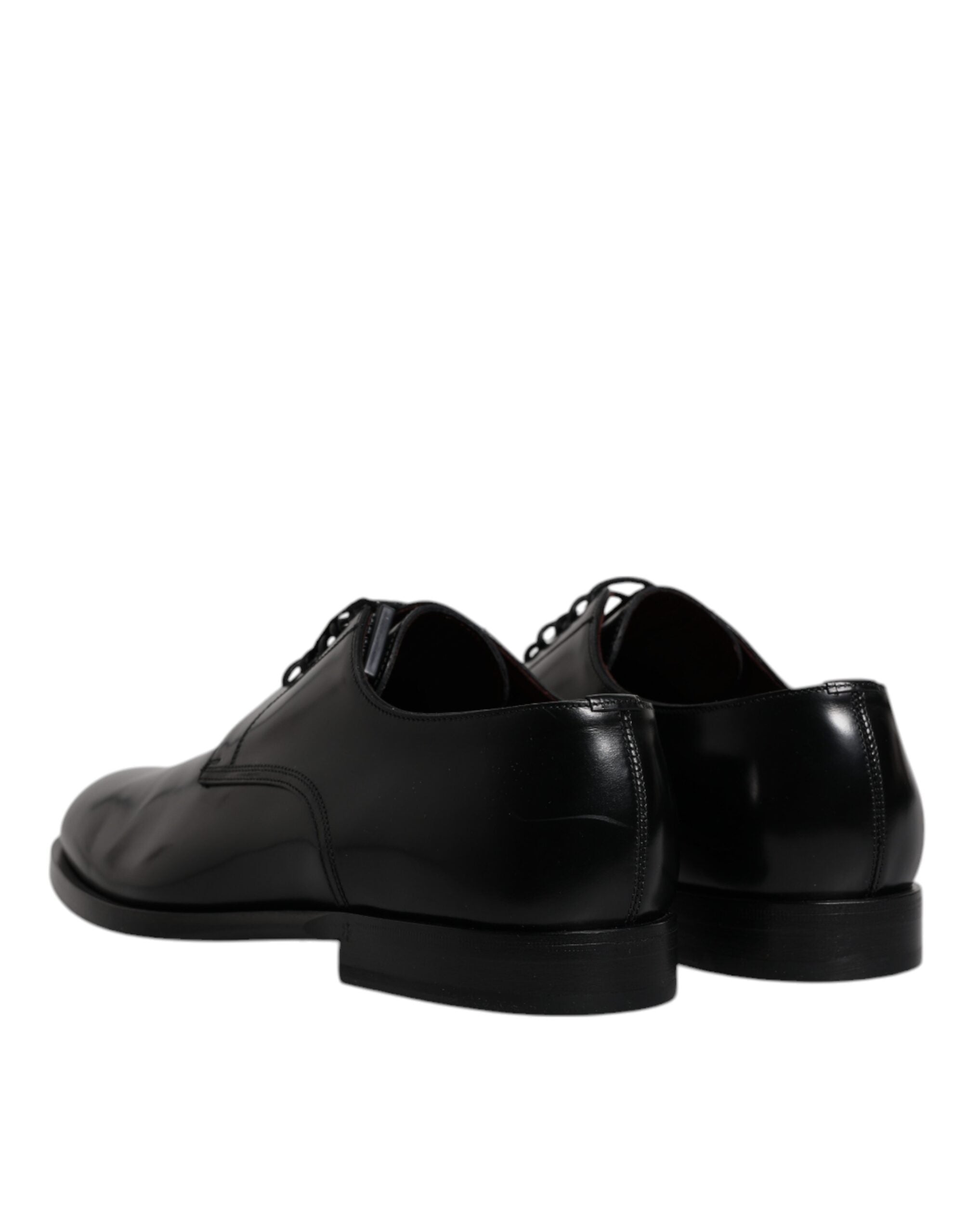 Dolce & Gabbana Dolce & Gabbana Black Calfskin Leather Derby Lace Up Formal Dress Men's Shoes