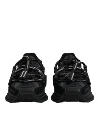 Dolce & Gabbana Black Low Top Space Lace Up Sneakers Men's Shoes