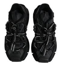 Dolce & Gabbana Black Low Top Space Lace Up Sneakers Men's Shoes
