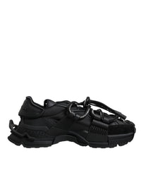Dolce & Gabbana Black Low Top Space Lace Up Sneakers Men's Shoes