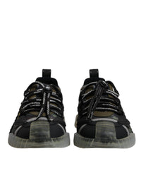 Dolce & Gabbana Black Green Camo NS1 Low Top Sneakers Men's Shoes