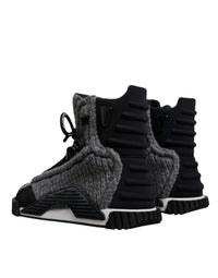 Dolce & Gabbana Gray Black NS1 High Top Boots Sneakers Women's Shoes