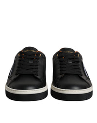Dolce & Gabbana Black Leather Low Top Men Sneakers Men's Shoes