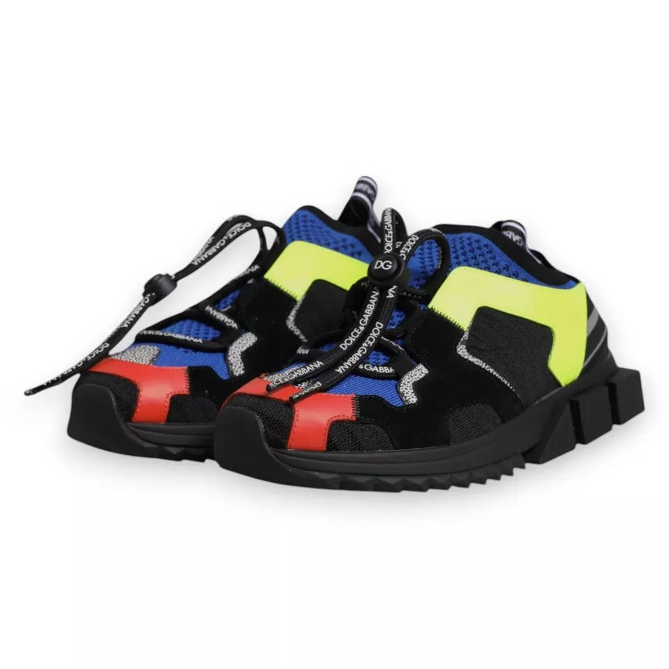 Dolce & Gabbana Multicolor Mesh Sorrento Trekking Sneakers Women's Shoes
