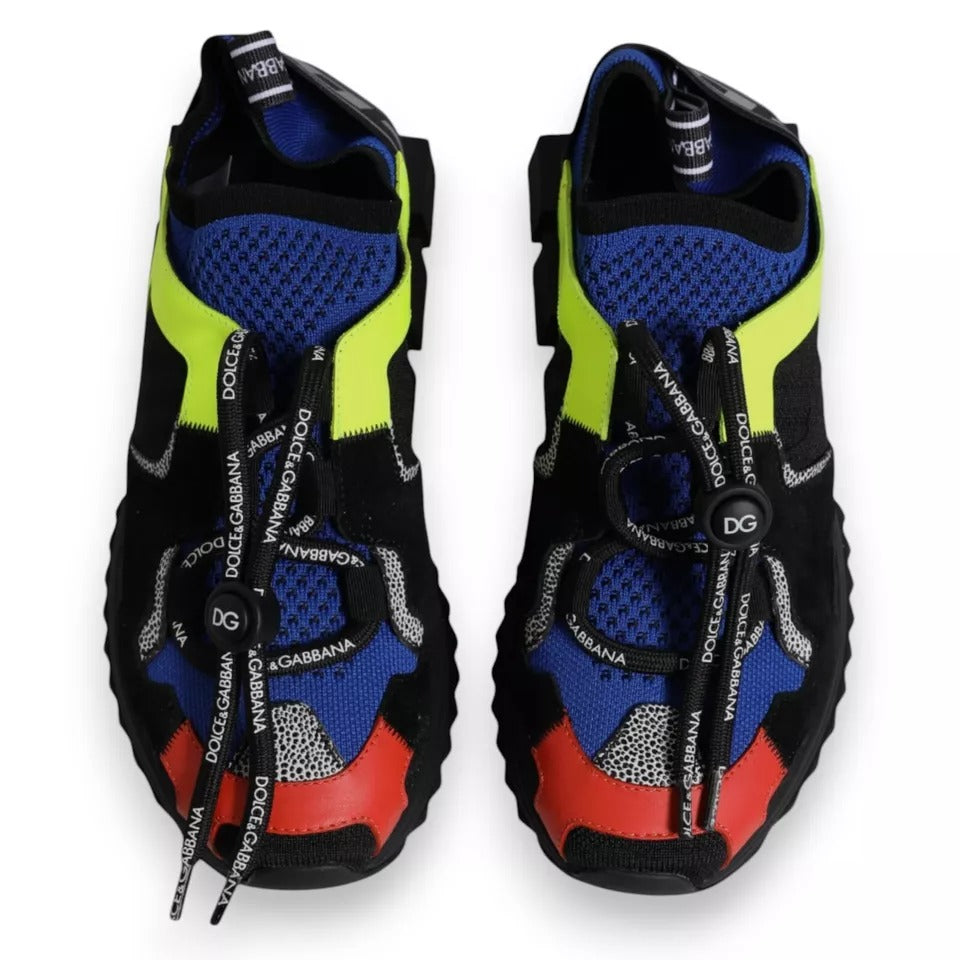 Dolce & Gabbana Multicolor Mesh Sorrento Trekking Sneakers Women's Shoes