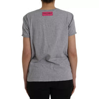 Dolce & Gabbana Gray Cotton L'Amore E'Bellezza Top Women's T-shirt