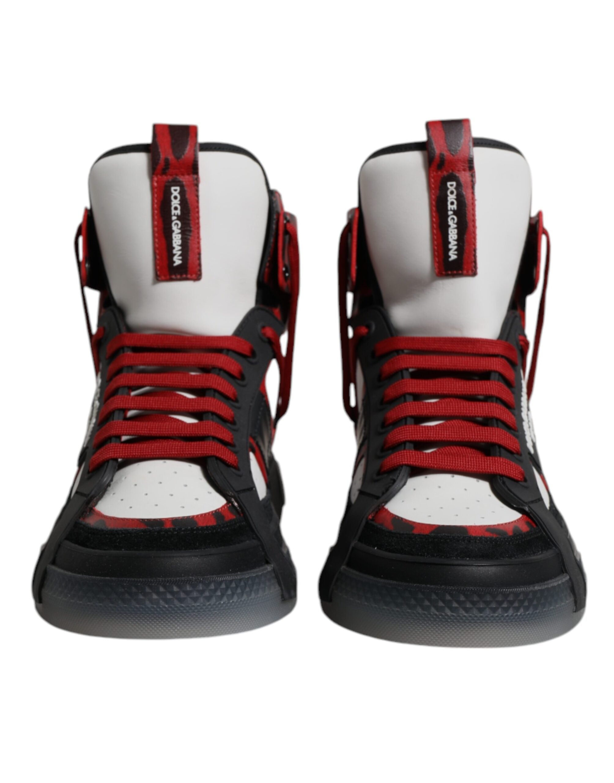 Dolce & Gabbana Multicolor Leather High Top Sneakers Men's Shoes
