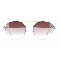 Tom Ford Tom Ford Sunglasses Browline Full Rim, Shiny Palladium Frame and Pink Gradient Mirror Lens FT066816Z