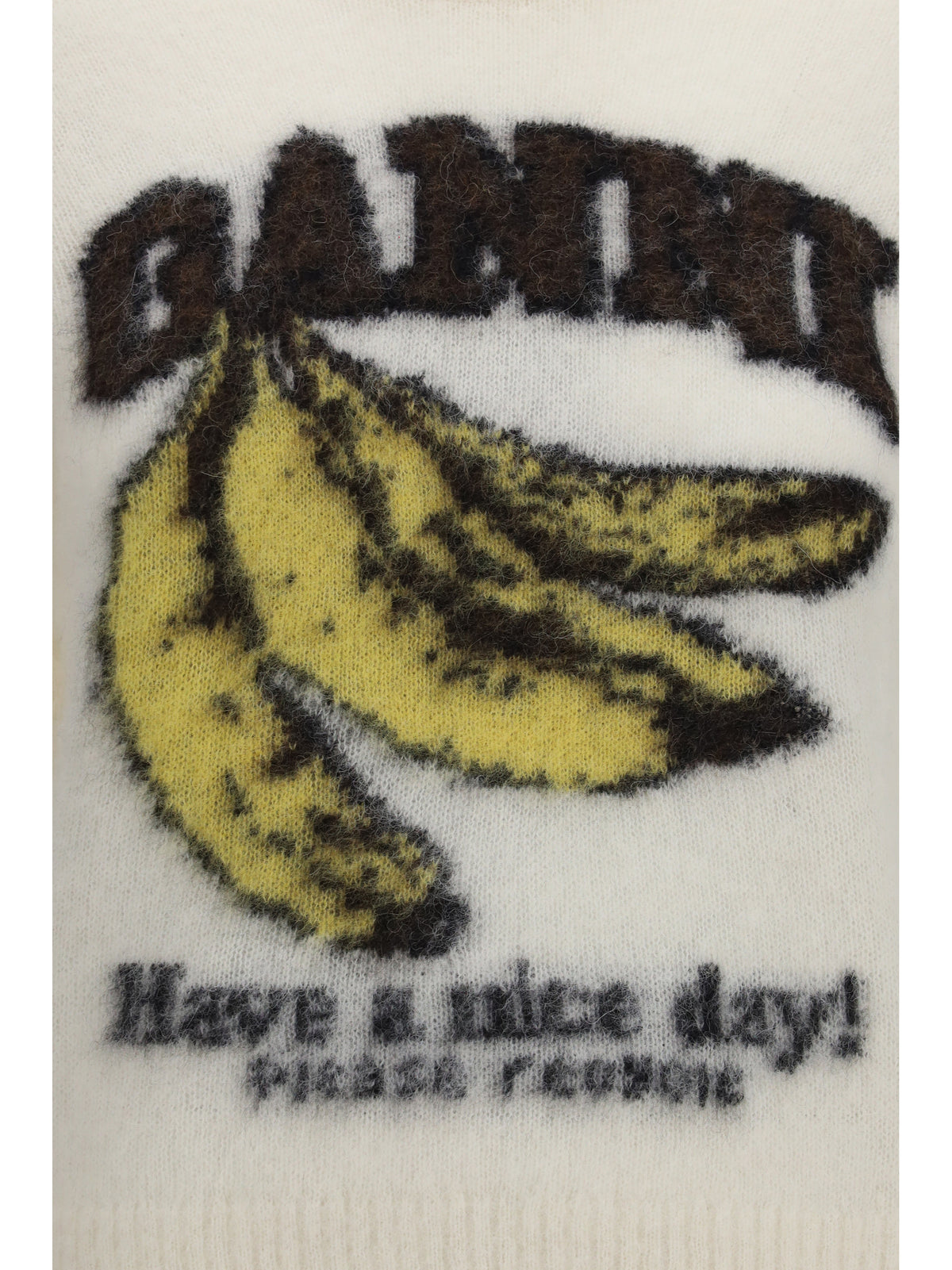 GANNI Ganni Women Alpaca Graphic Knit T-Shirt