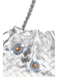 Bottega Veneta Women Dustbag Clutch Bag With Floral Appliqués