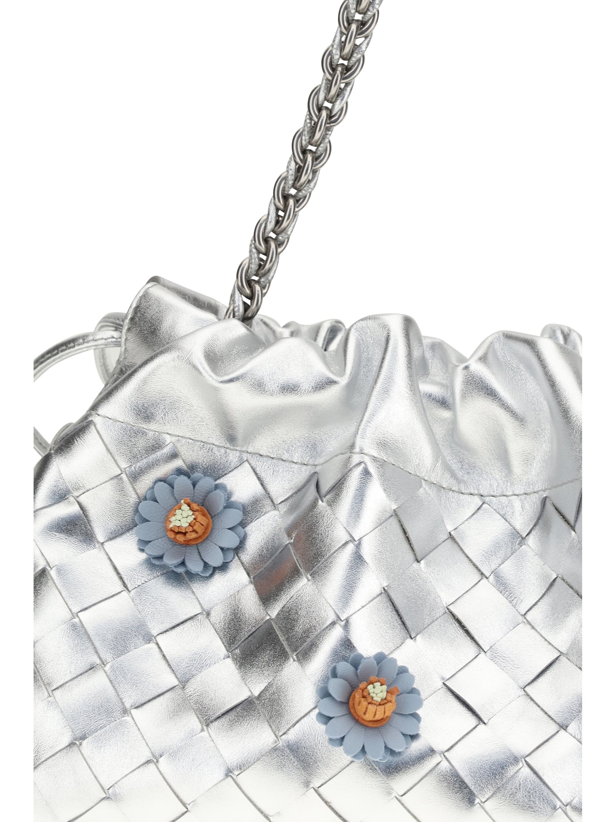 Bottega Veneta Women Dustbag Clutch Bag With Floral Appliqués