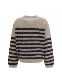 BRUNELLO CUCINELLI Brunello Cucinelli Women Cashmere And Wool Striped Sweater With Lurex