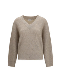 BRUNELLO CUCINELLI Brunello Cucinelli Women Cashmere And Mohair V-Neck Sweater