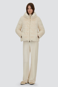 Herno Herno Women's Cappa In Lady Alternative Fur White