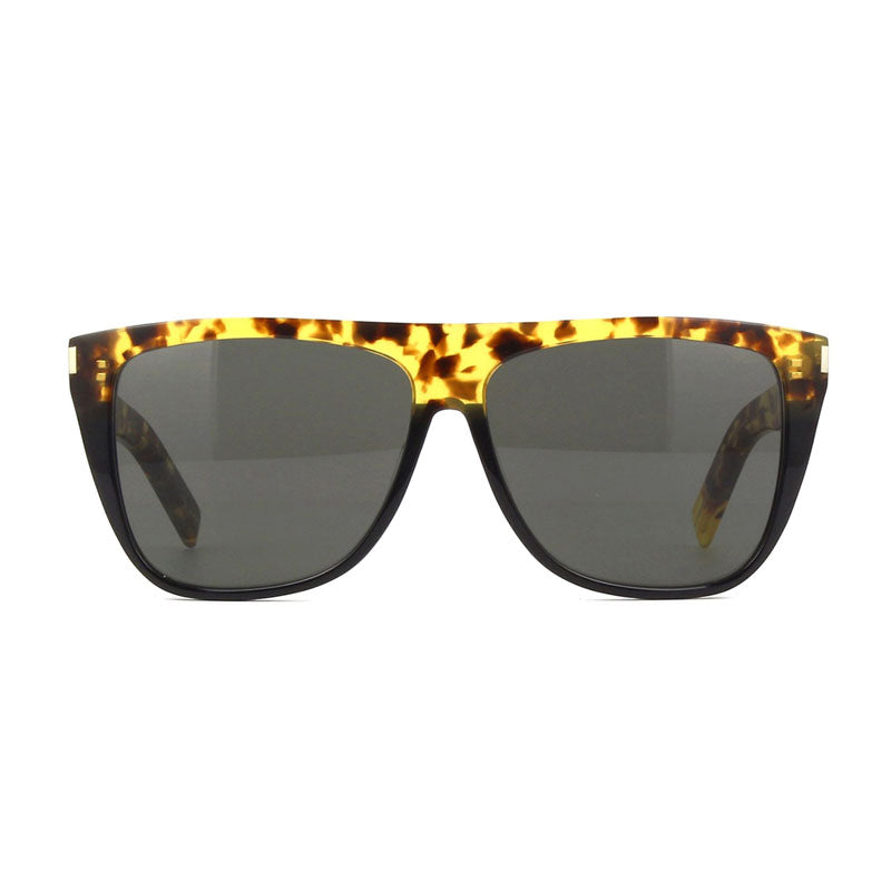 Saint Laurent Sunglasses Square Full Rim, Havana/Black Frame and