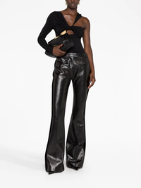 Tom Ford Leather High-Waist Flared Trousers