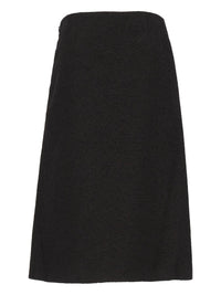 Fendi Women Black Bouclé Wool Skirt