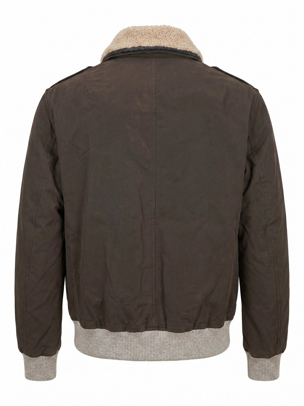 Brunello Cucinelli Men Waxed Techno Cotton Bomber Jacket