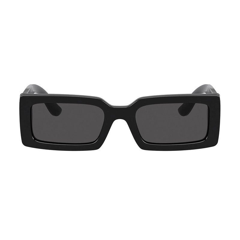 Dolce & Gabbana Sunglasses Rectangle Full Rim, Black Frame and Dark Grey Lens DG4447B501/87