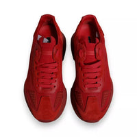 Dolce & Gabbana Red Leather Daymaster Low Top Sneakers Men's Shoes