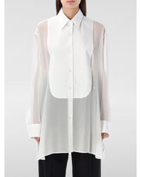 Stella Mccartney Oversized Sheer Panel Blouse Women White Shirts & Tops