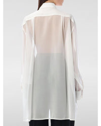 Stella Mccartney Oversized Sheer Panel Blouse Women White Shirts & Tops