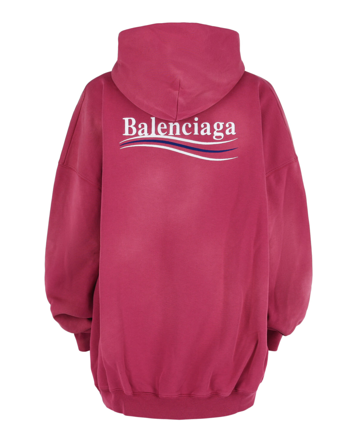 Balenciaga Womens Embroidered Campaign Logo Hoodie
