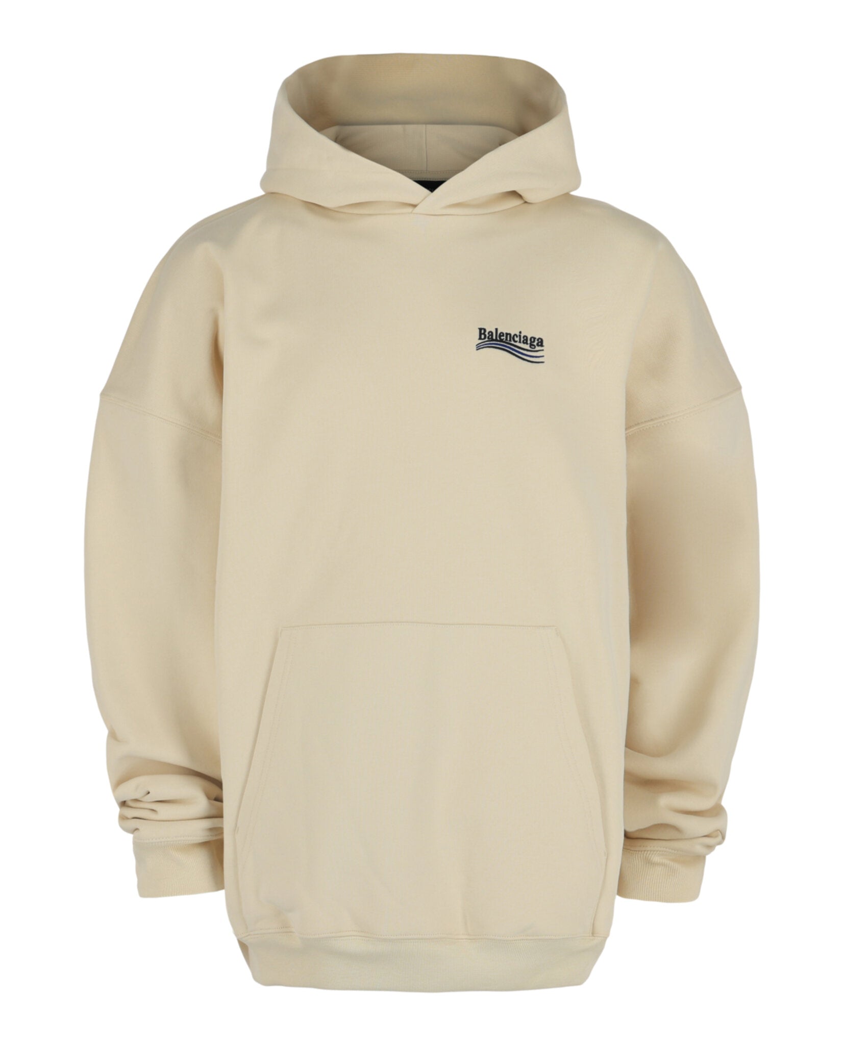 Balenciaga Balenciaga Mens Political Campaign Logo-Embroidered Hoodie