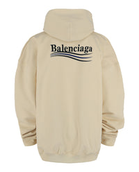 Balenciaga Balenciaga Mens Political Campaign Logo-Embroidered Hoodie