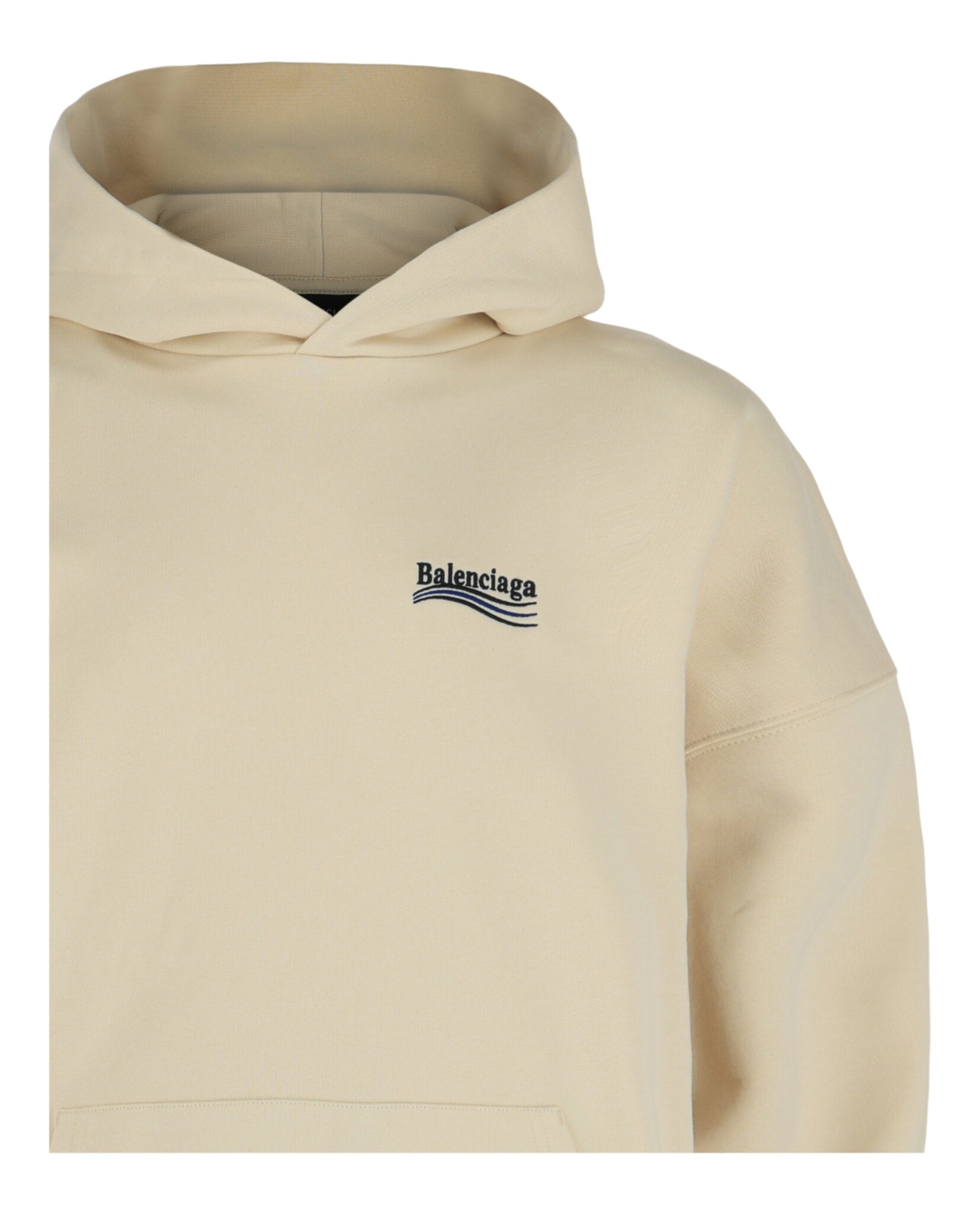Balenciaga Balenciaga Mens Political Campaign Logo-Embroidered Hoodie