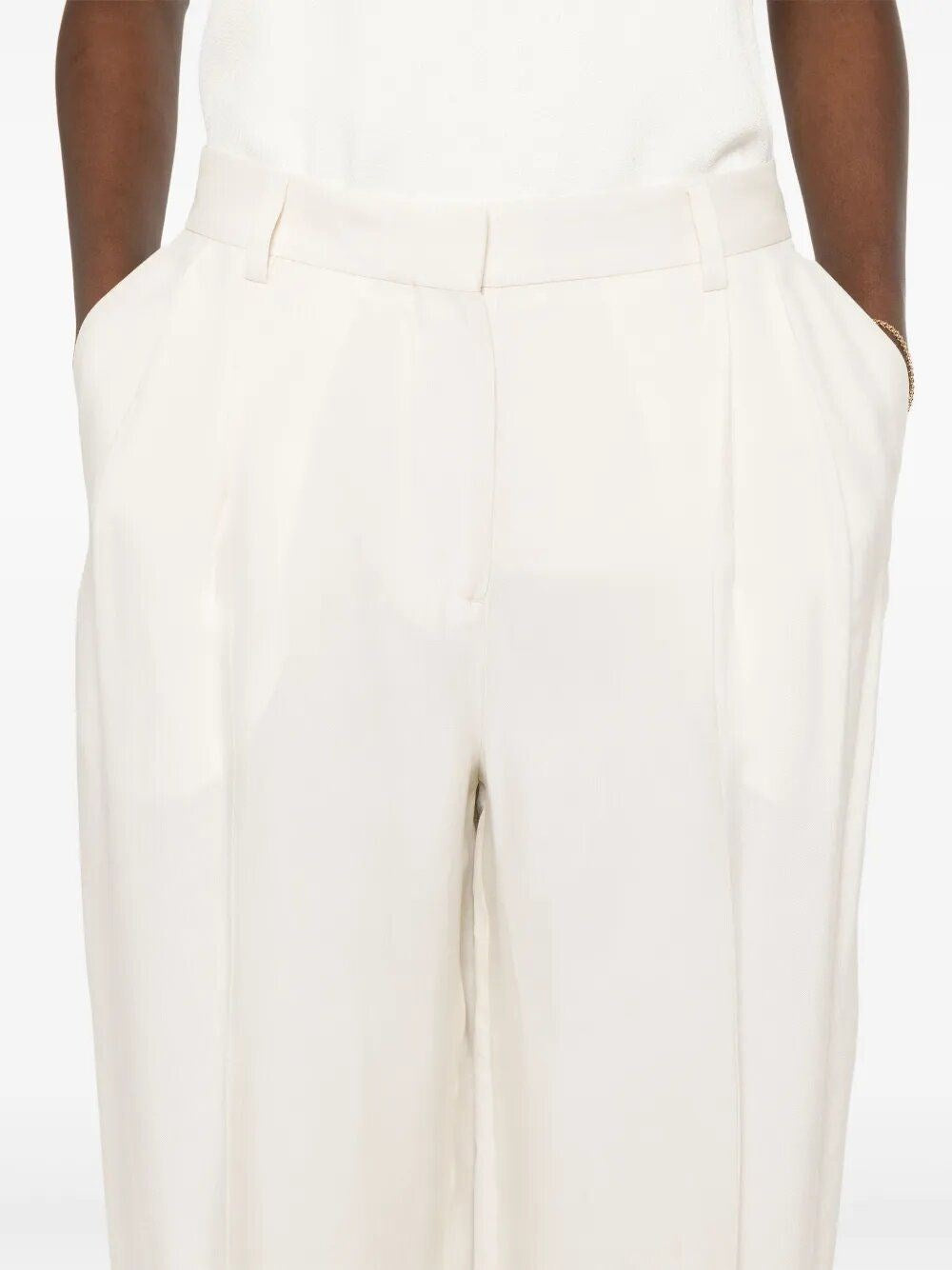 Toteme Women Double-Pleat Straight Trousers