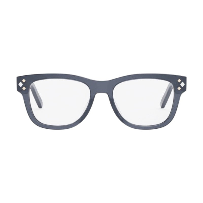 Dior Eyeglasses Square Full Rim, Shiny Dark Havana Frame and Clear Demo Lenses Lens CDDIAMONDOS1I2000