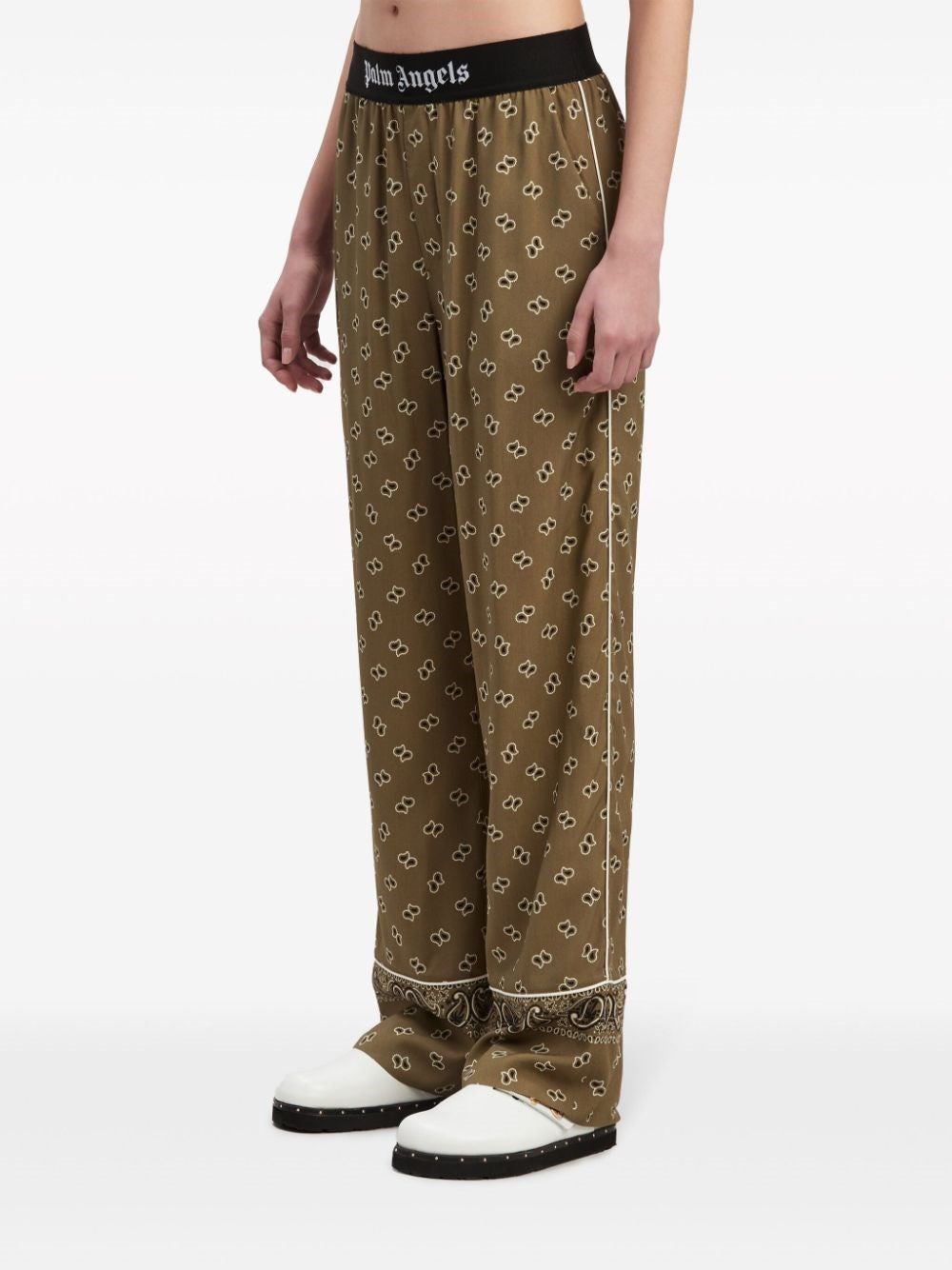 Palm Angels Women Straight Paisley Print Pants