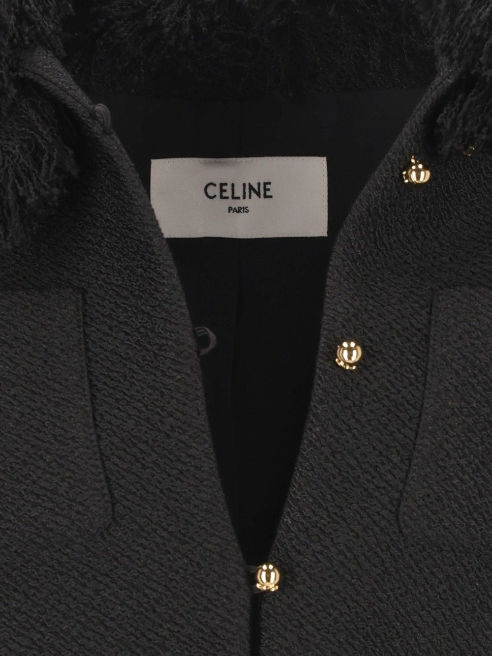 Celine Women Chasseur Jacket In Viscose And Natté Wool