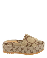Gucci Gucci Womens Angelina Maxi GG Platform Slide Sandals