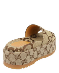 Gucci Gucci Womens Angelina Maxi GG Platform Slide Sandals