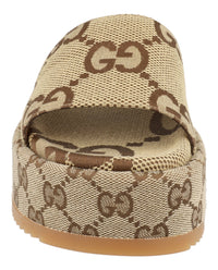 Gucci Gucci Womens Angelina Maxi GG Platform Slide Sandals