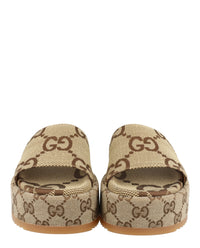 Gucci Gucci Womens Angelina Maxi GG Platform Slide Sandals