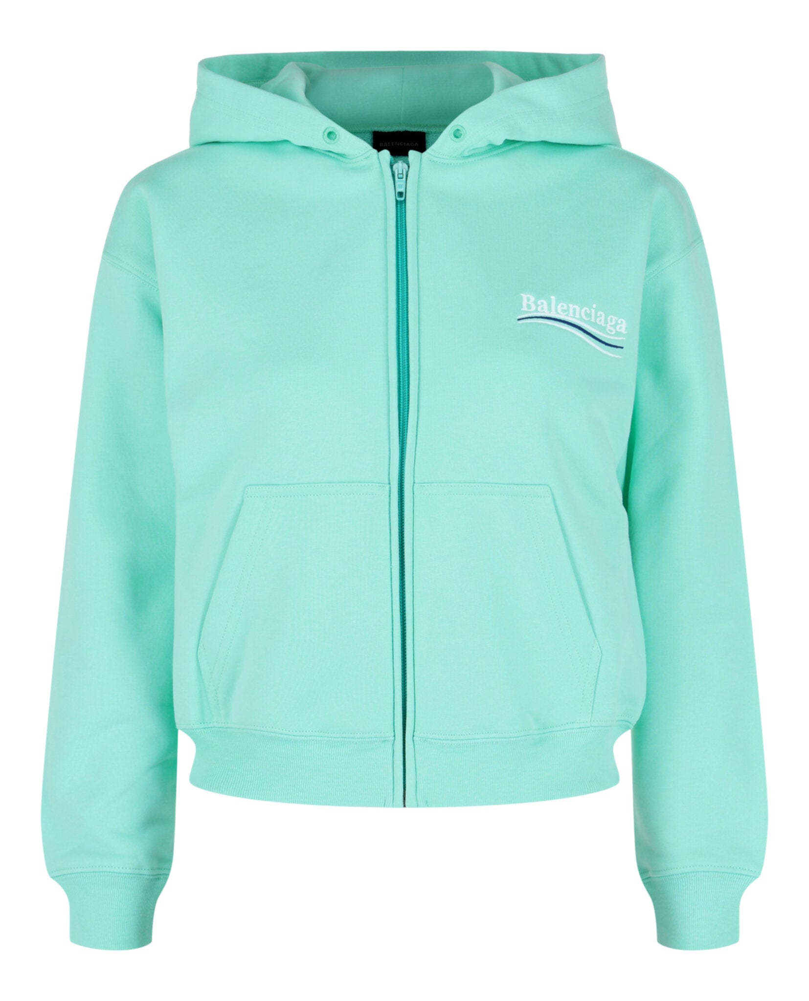 Balenciaga Womens Political Campaign Zip-Up Hoodie