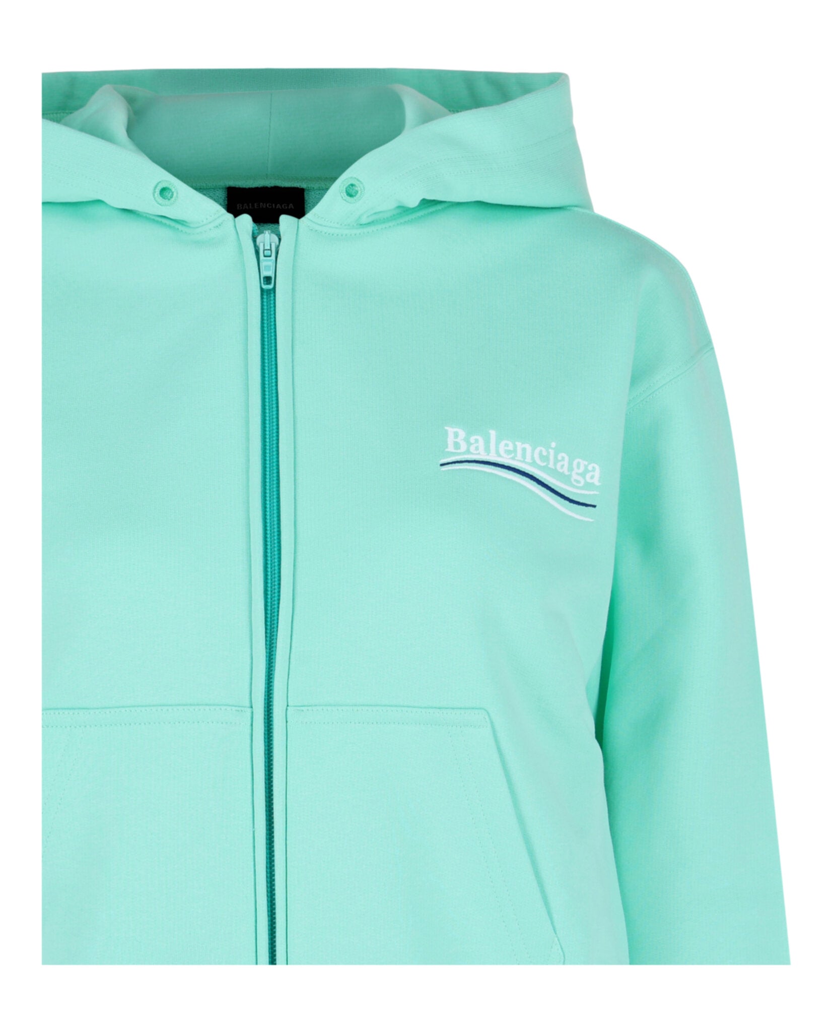Balenciaga Womens Political Campaign Zip-Up Hoodie