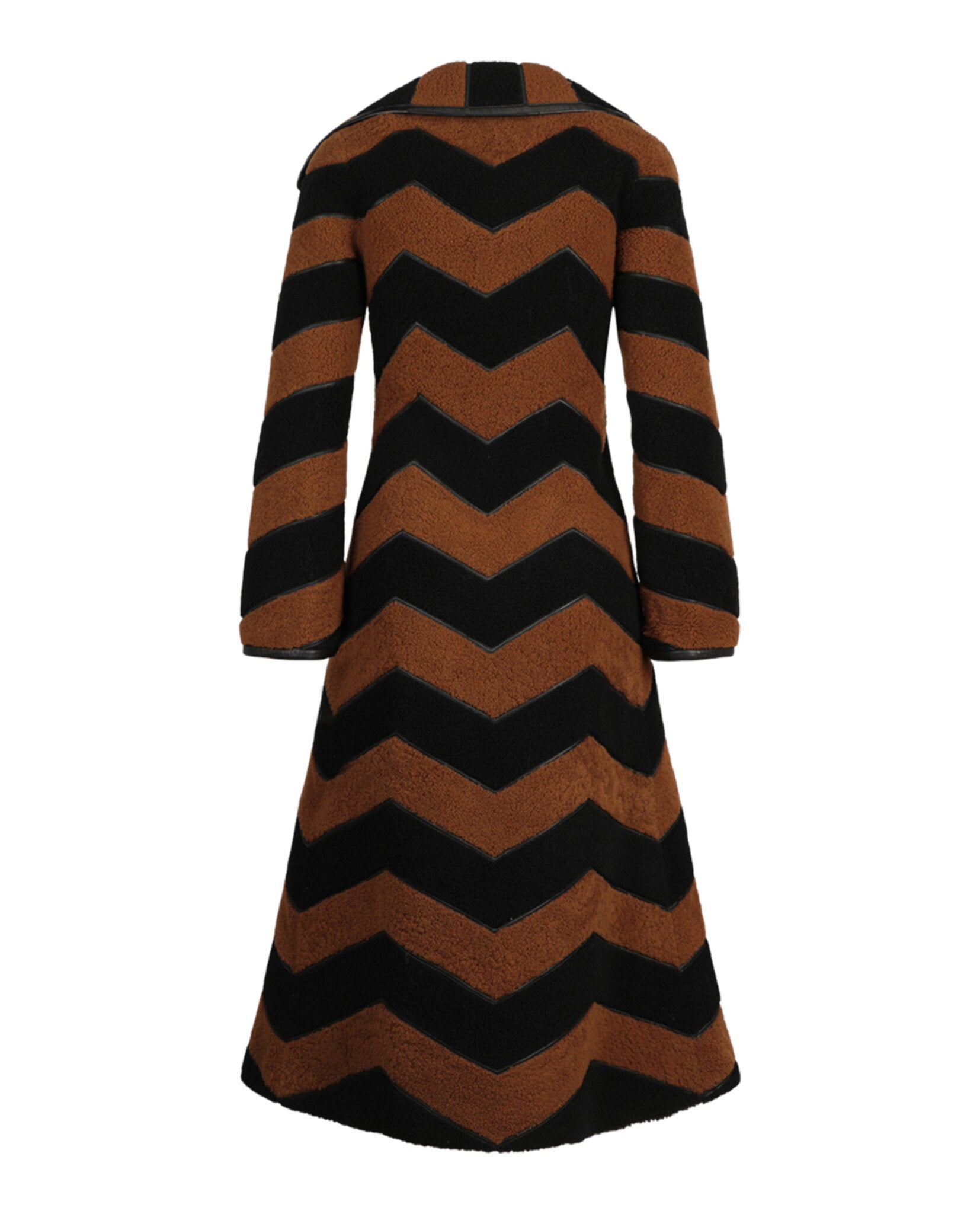 Gucci Womens Chevron Fur Coat