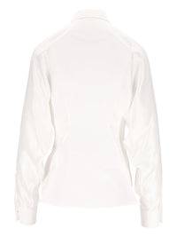 Versace Women Cotton Poplin Shirt With Embroidered Collar