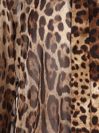 Dolce & Gabbana Women Leopard Print Chiffon Shirt