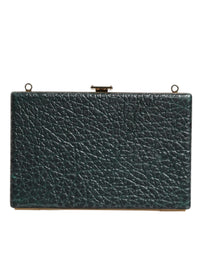 Dolce & Gabbana Black Leather Clutch Evening Crossbody Women's Bag