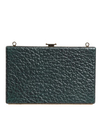 Dolce & Gabbana Black Leather Clutch Evening Crossbody Women's Bag
