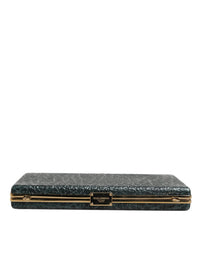 Dolce & Gabbana Black Leather Clutch Evening Crossbody Women's Bag